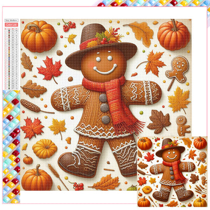 Gingerbread Man - Full Square Drill Diamond Painting 30*30CM