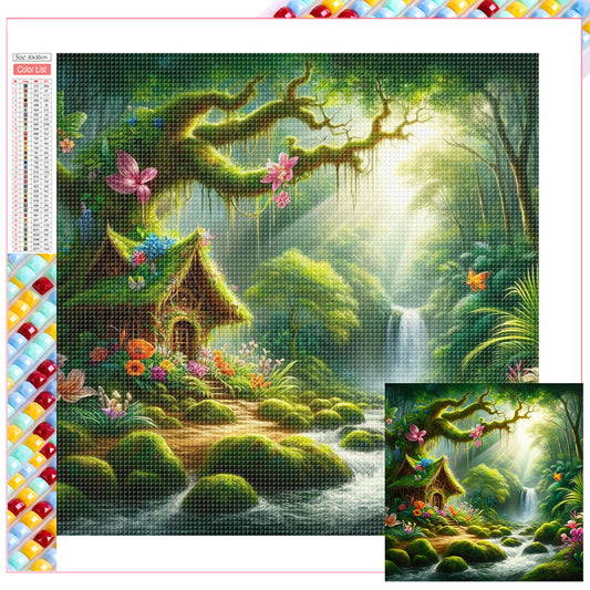 Forest Cabin - Full Square Drill Diamond Painting 30*30CM