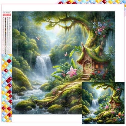 Forest Cabin - Full Square Drill Diamond Painting 30*30CM