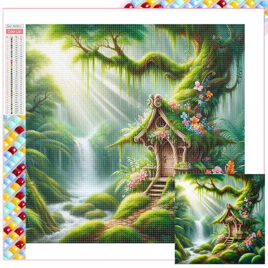 Forest Cabin - Full Square Drill Diamond Painting 30*30CM