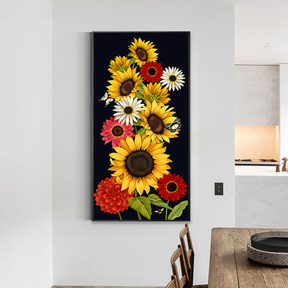 Sunflower - Full Round Drill Diamond Painting 30*60CM