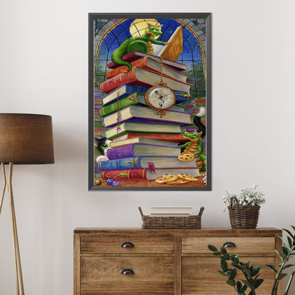 Book Dragon - Full AB Square Drill Diamond Painting 40*60CM
