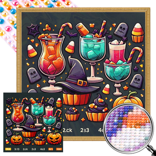 Halloween Symbols - Full Round Drill Diamond Painting 40*40CM