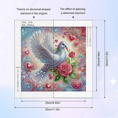 Pigeon - Special Shaped Drill Diamond Painting 30*30CM