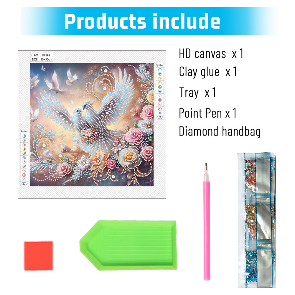 Pigeon - Special Shaped Drill Diamond Painting 30*30CM