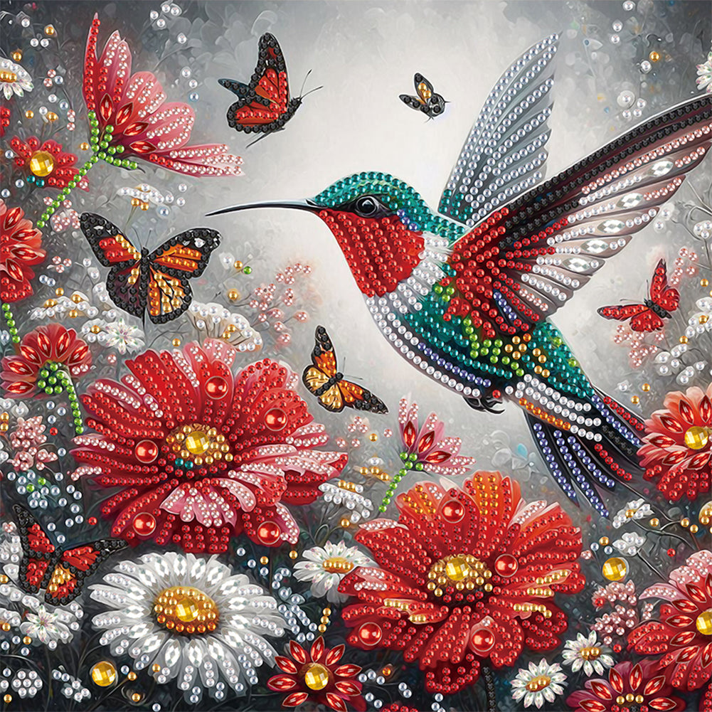 Hummingbird - Special Shaped Drill Diamond Painting 30*30CM