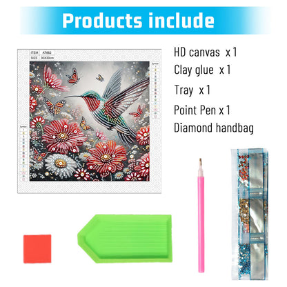 Hummingbird - Special Shaped Drill Diamond Painting 30*30CM