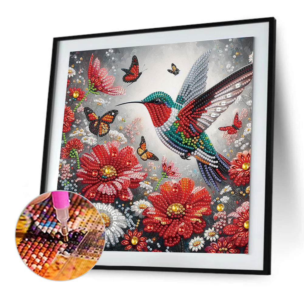 Hummingbird - Special Shaped Drill Diamond Painting 30*30CM