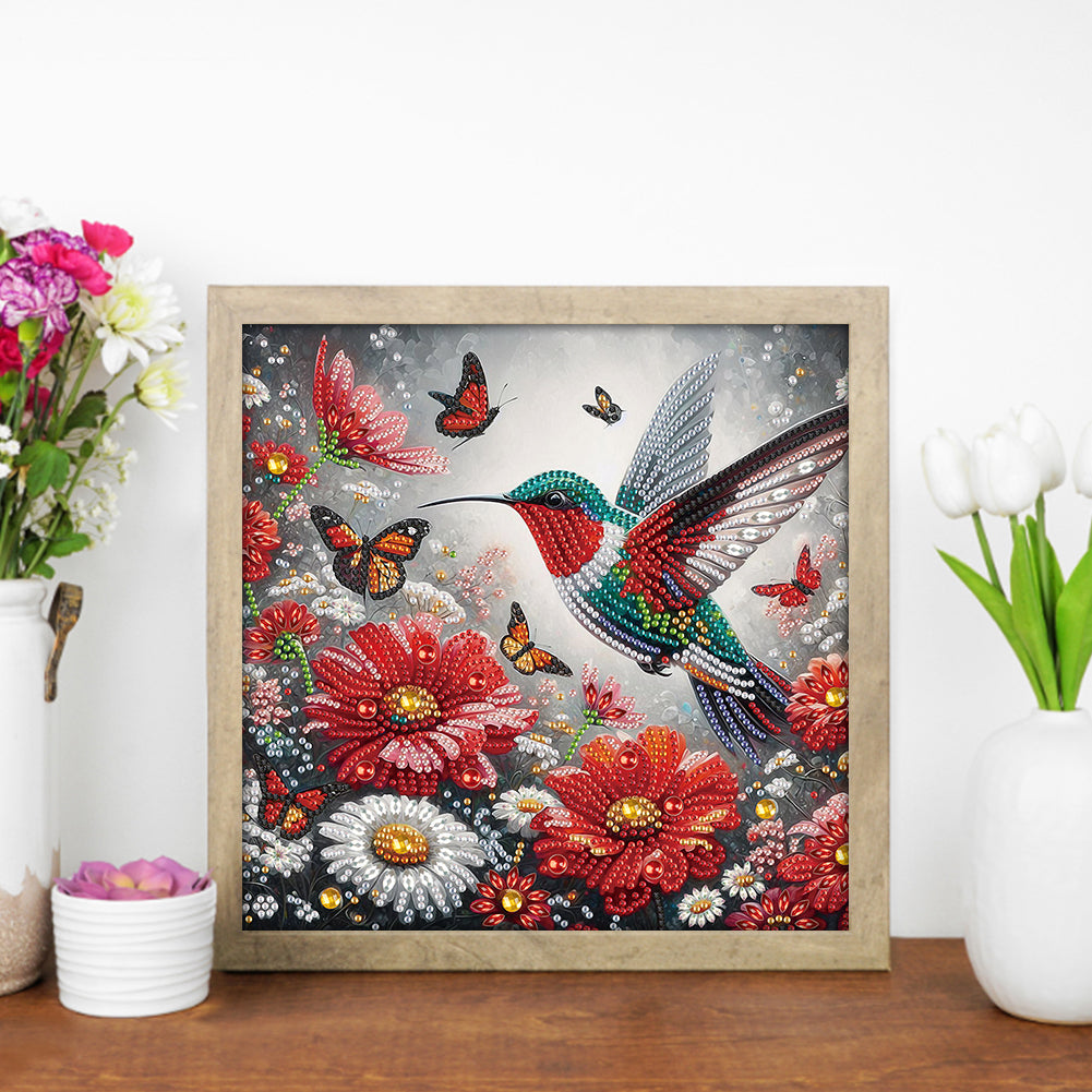 Hummingbird - Special Shaped Drill Diamond Painting 30*30CM