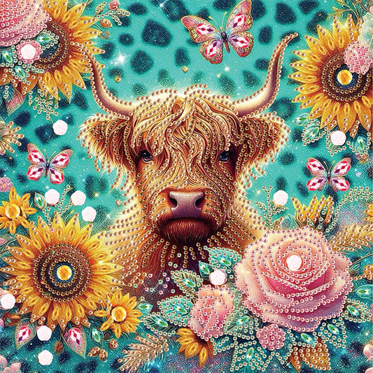 Highland Yak - Special Shaped Drill Diamond Painting 30*30CM