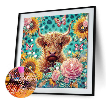 Highland Yak - Special Shaped Drill Diamond Painting 30*30CM