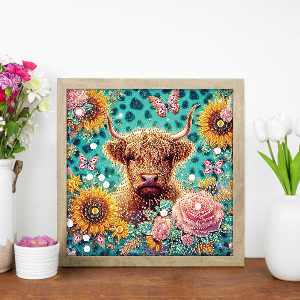 Highland Yak - Special Shaped Drill Diamond Painting 30*30CM