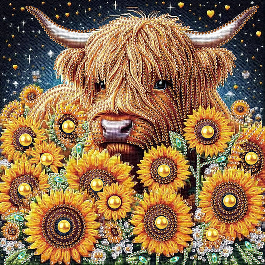 Highland Yak - Special Shaped Drill Diamond Painting 30*30CM