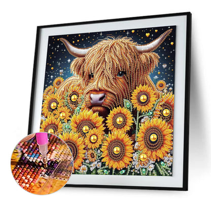 Highland Yak - Special Shaped Drill Diamond Painting 30*30CM