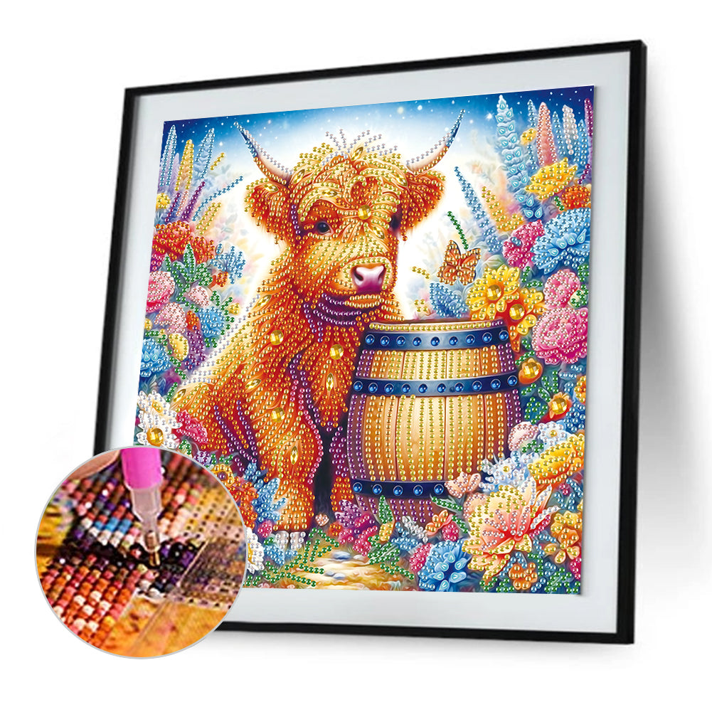 Highland Yak - Special Shaped Drill Diamond Painting 30*30CM