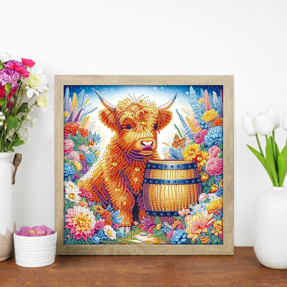 Highland Yak - Special Shaped Drill Diamond Painting 30*30CM