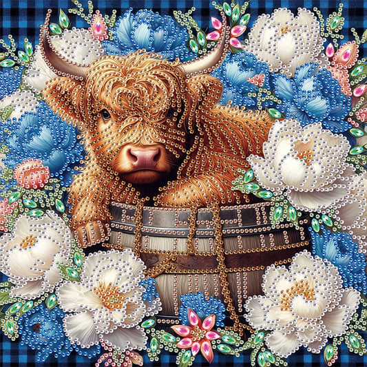 Highland Yak - Special Shaped Drill Diamond Painting 30*30CM