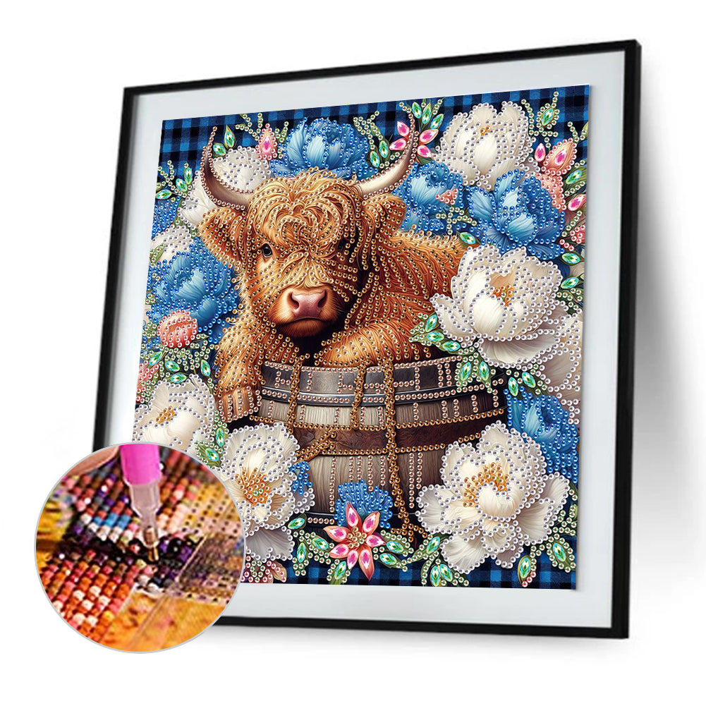 Highland Yak - Special Shaped Drill Diamond Painting 30*30CM