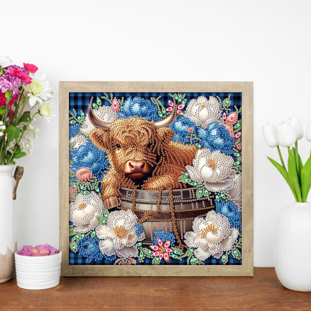 Highland Yak - Special Shaped Drill Diamond Painting 30*30CM