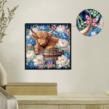 Highland Yak - Special Shaped Drill Diamond Painting 30*30CM