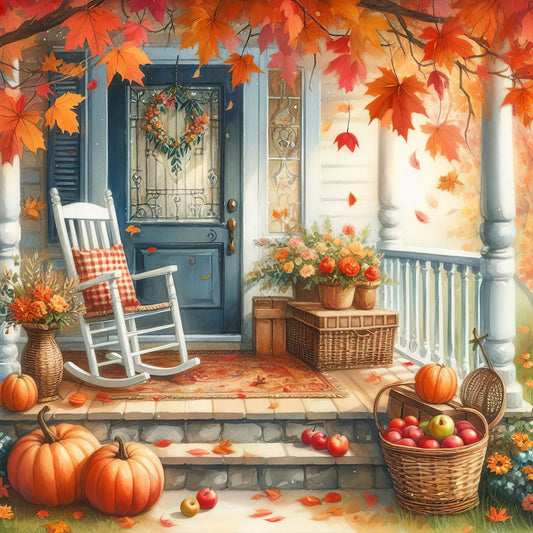 Autumn Courtyard - Full Round Drill Diamond Painting 40*40CM