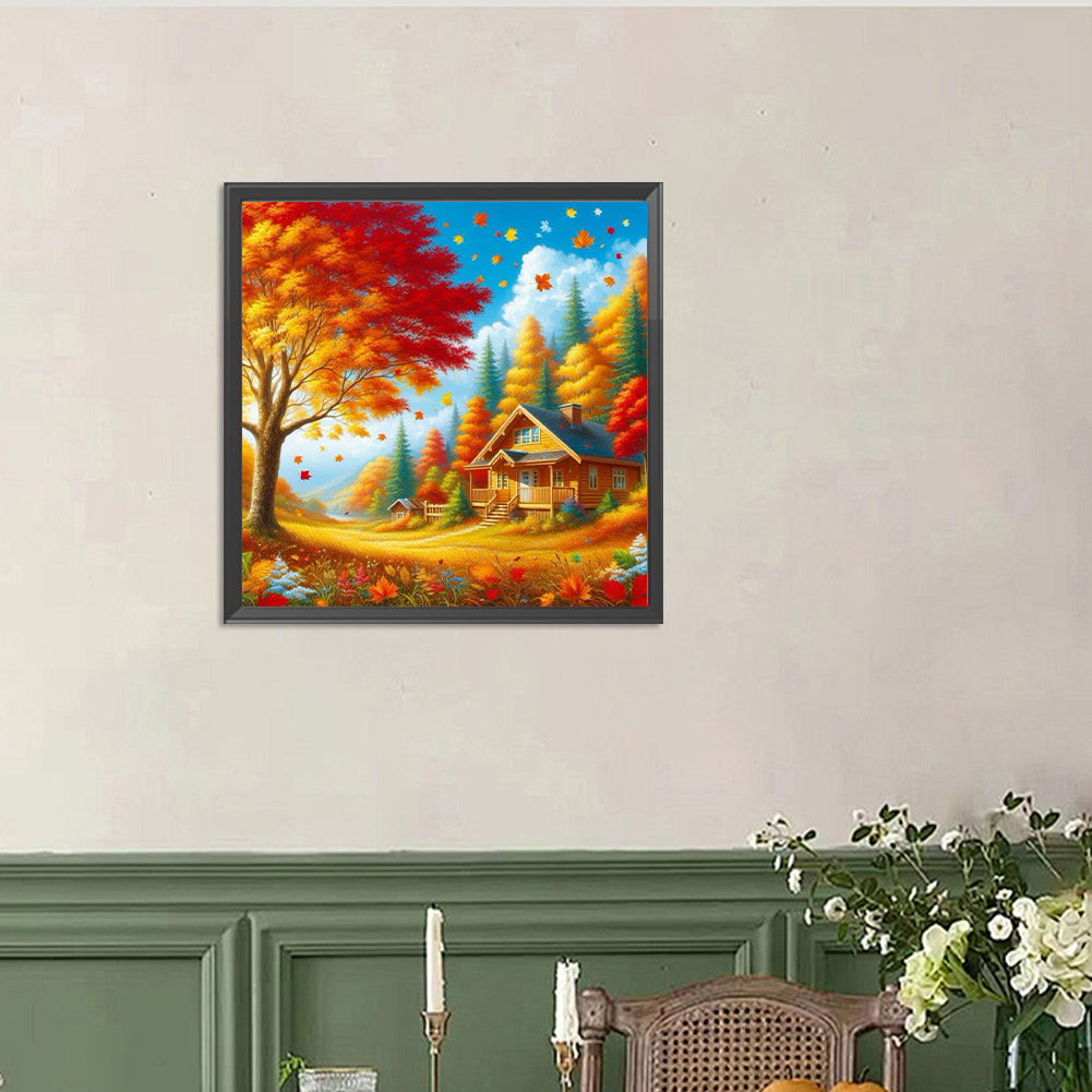 Autumn Scenery - Full Round Drill Diamond Painting 40*40CM