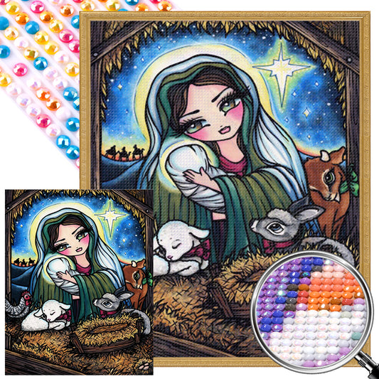 Our Lady - Full AB Round Drill Diamond Painting 40*50CM