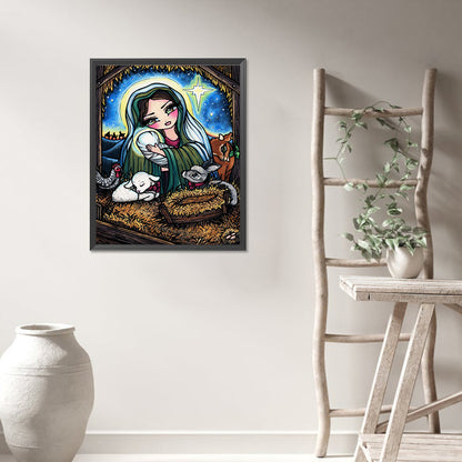 Our Lady - Full AB Round Drill Diamond Painting 40*50CM