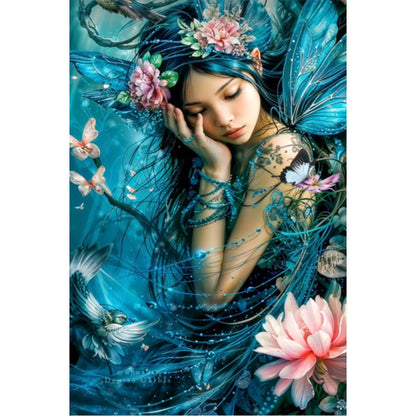 Sleeping Fairy - Full AB Round Drill Diamond Painting 40*60CM