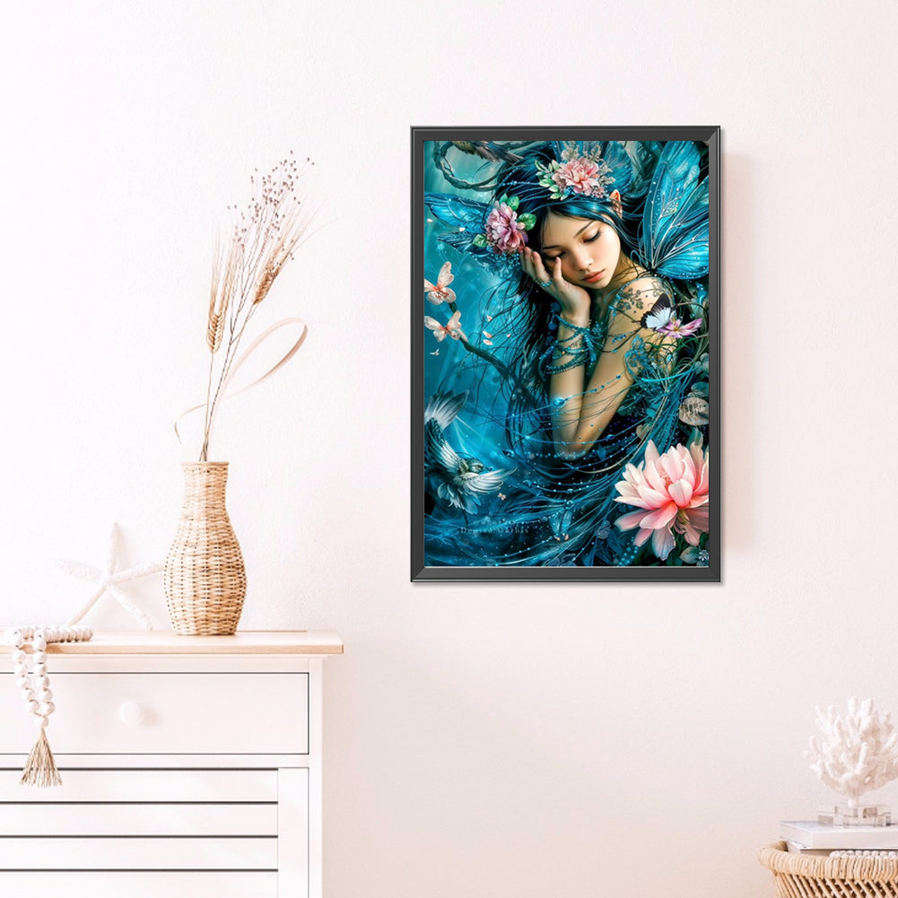 Sleeping Fairy - Full AB Round Drill Diamond Painting 40*60CM