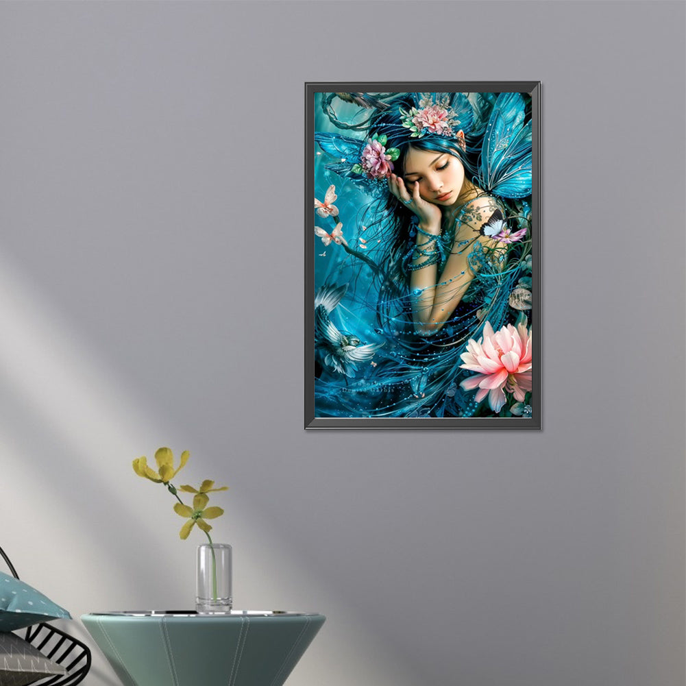 Sleeping Fairy - Full AB Round Drill Diamond Painting 40*60CM