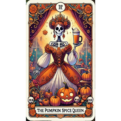 Pumpkin Spice Queen - Full AB Round Drill Diamond Painting 40*70CM