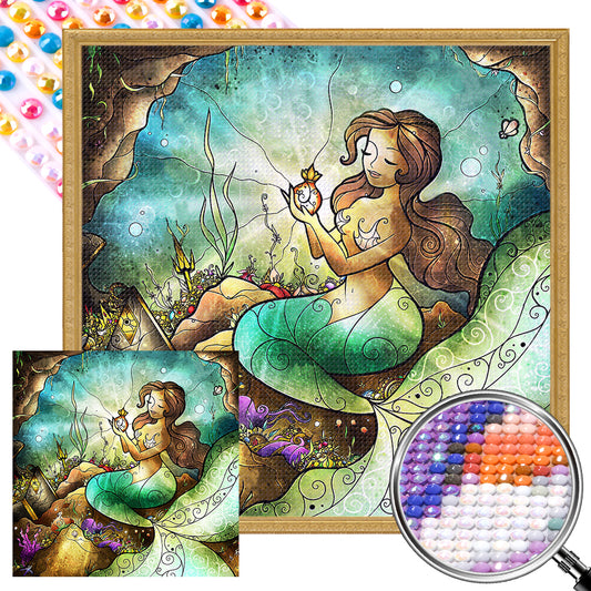 Mermaid'S Potion - Full AB Square Drill Diamond Painting 50*50CM