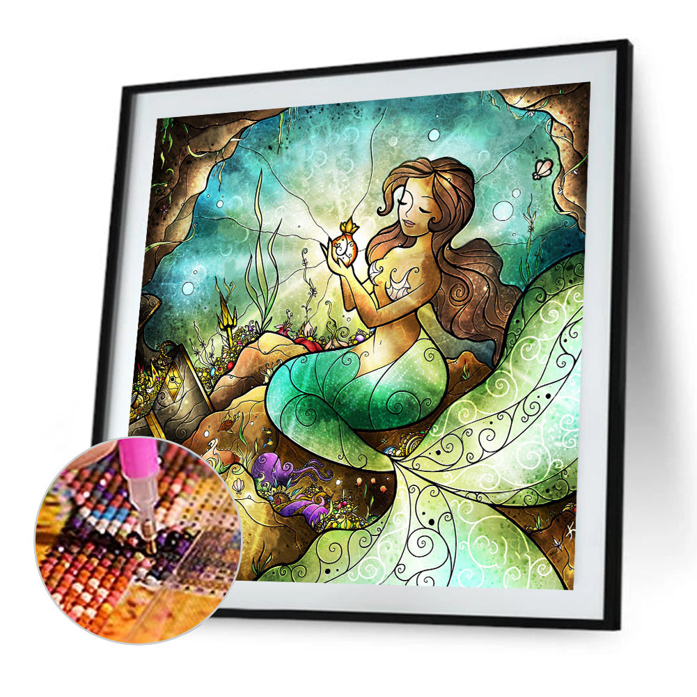 Mermaid'S Potion - Full AB Square Drill Diamond Painting 50*50CM