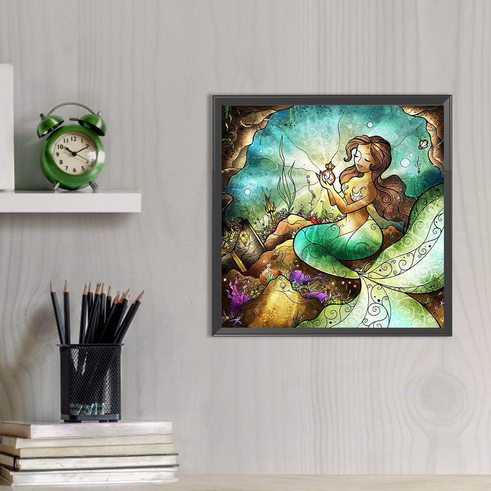 Mermaid'S Potion - Full AB Square Drill Diamond Painting 50*50CM