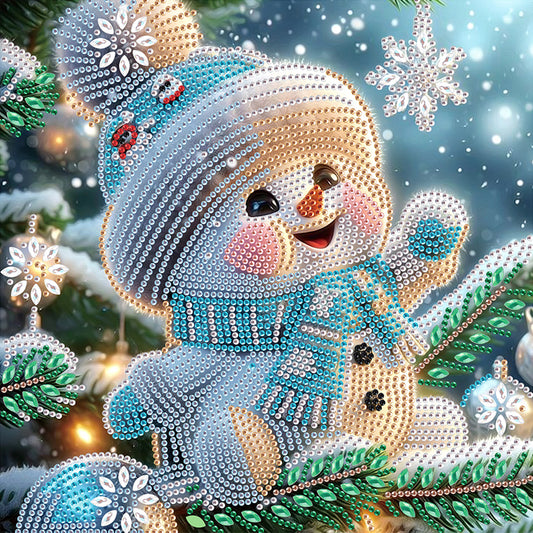 Christmas Atmosphere Snowman - Special Shaped Drill Diamond Painting 30*30CM