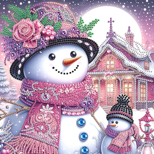 Christmas Atmosphere Snowman - Special Shaped Drill Diamond Painting 30*30CM