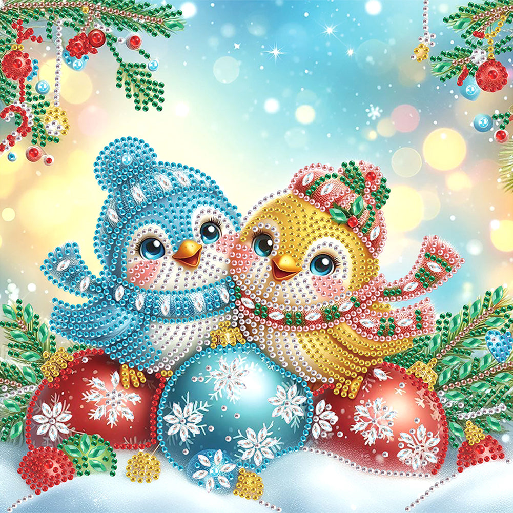 Christmas Bird - Special Shaped Drill Diamond Painting 30*30CM