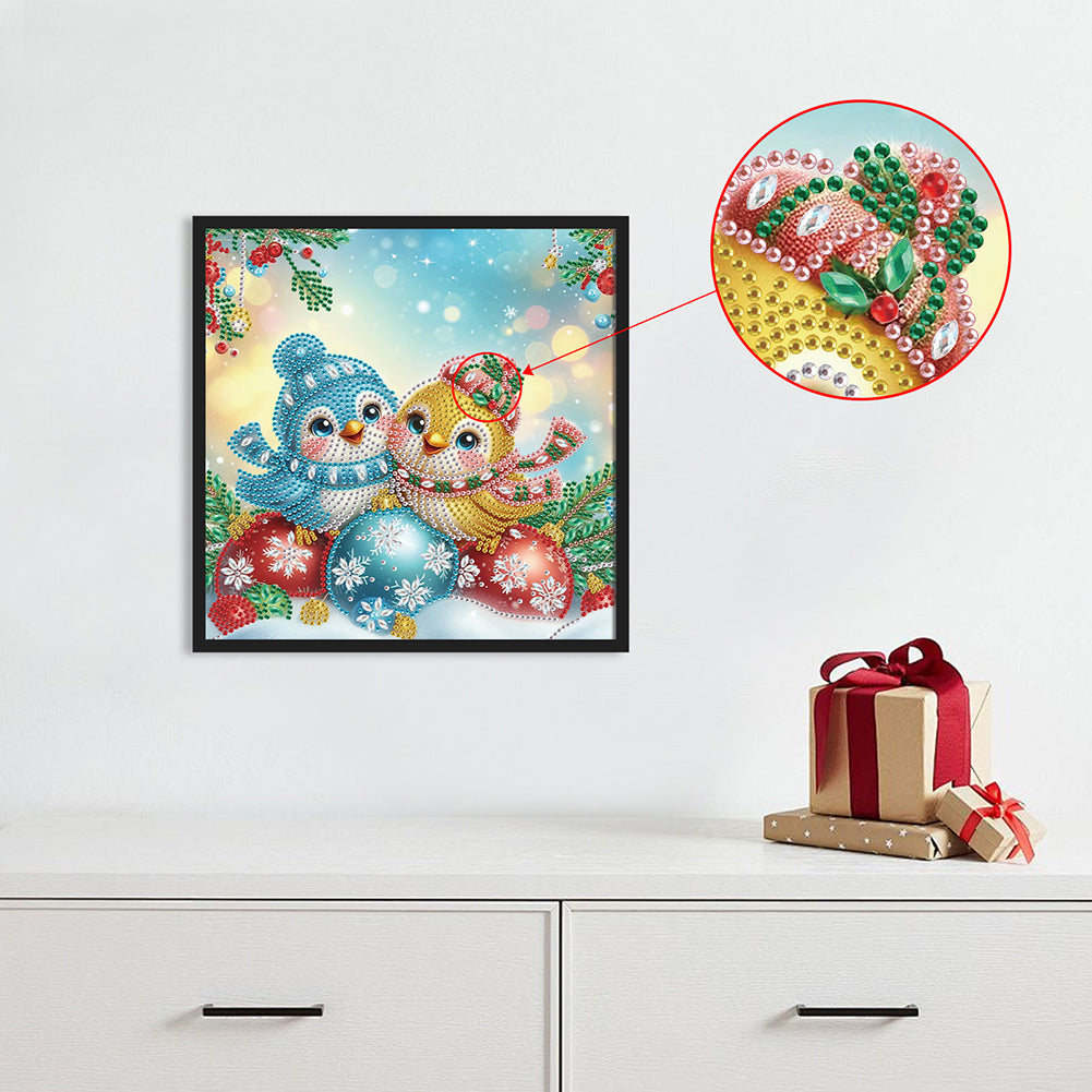 Christmas Bird - Special Shaped Drill Diamond Painting 30*30CM