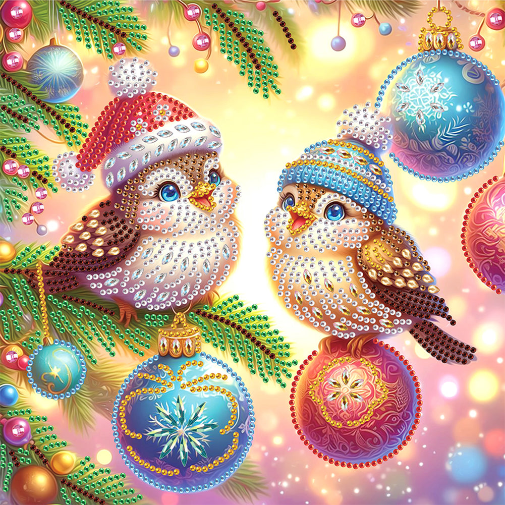 Christmas Bird - Special Shaped Drill Diamond Painting 30*30CM