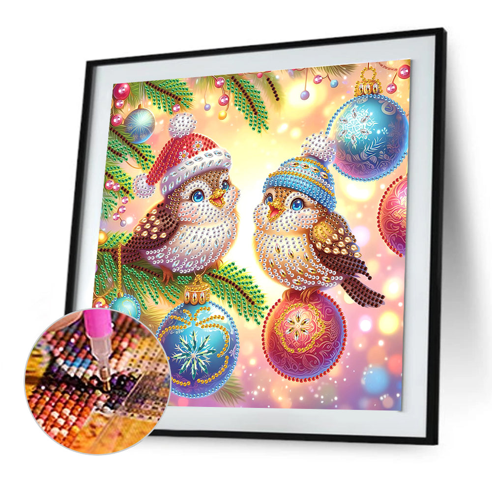 Christmas Bird - Special Shaped Drill Diamond Painting 30*30CM