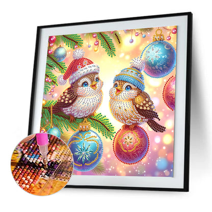 Christmas Bird - Special Shaped Drill Diamond Painting 30*30CM