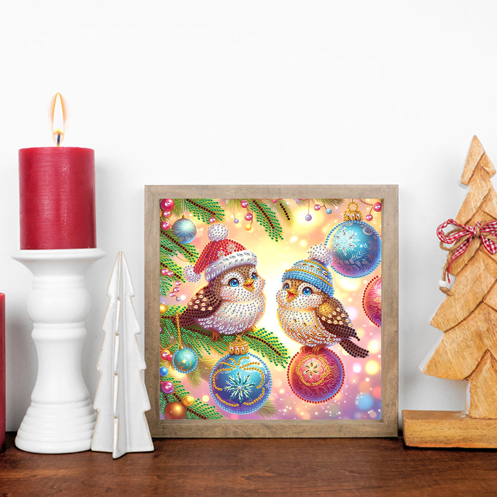 Christmas Bird - Special Shaped Drill Diamond Painting 30*30CM