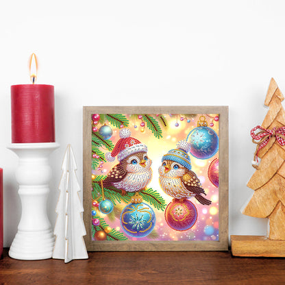 Christmas Bird - Special Shaped Drill Diamond Painting 30*30CM