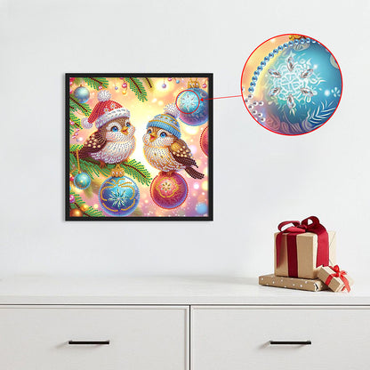 Christmas Bird - Special Shaped Drill Diamond Painting 30*30CM