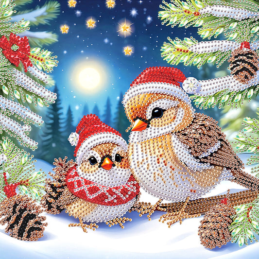 Christmas Bird - Special Shaped Drill Diamond Painting 30*30CM