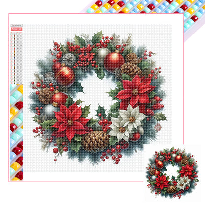 Christmas Wreath - Full Square Drill Diamond Painting 30*30CM