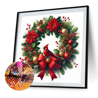 Christmas Wreath - Full Square Drill Diamond Painting 30*30CM