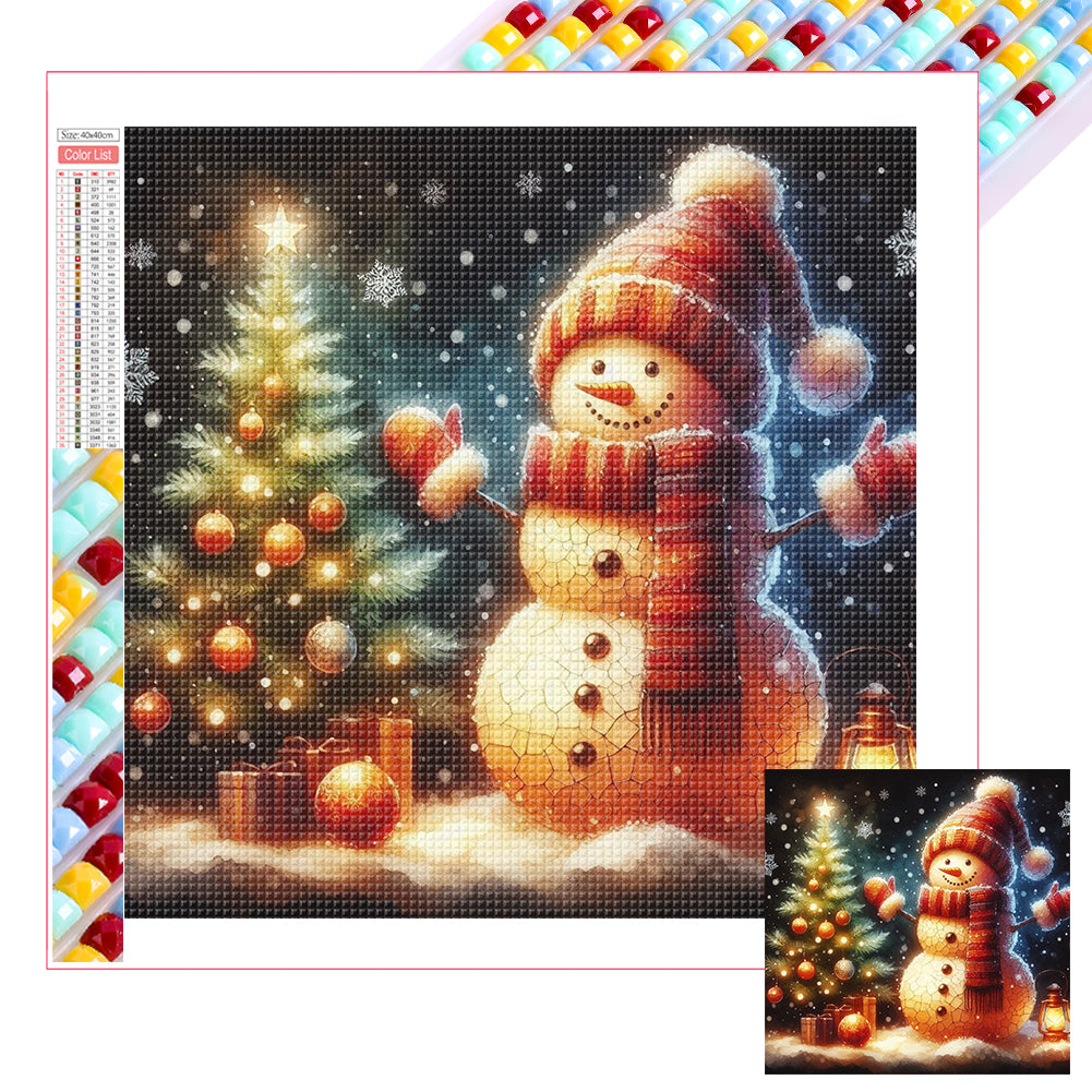 Snowman - Full Square Drill Diamond Painting 30*30CM