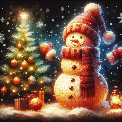 Snowman - Full Square Drill Diamond Painting 30*30CM